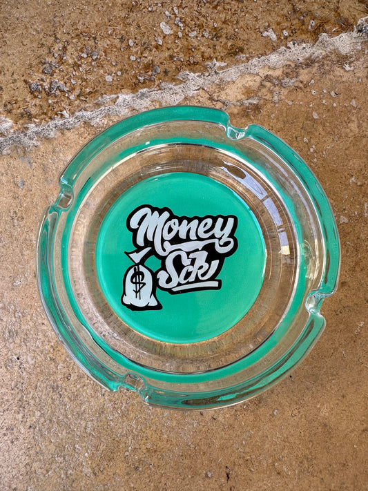 A1 MONEYSCK Green Glass AshTray