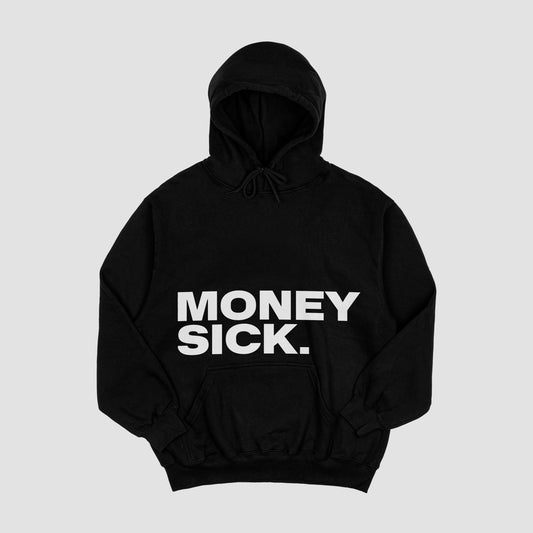 MONEYSCK Hoodie Black - White