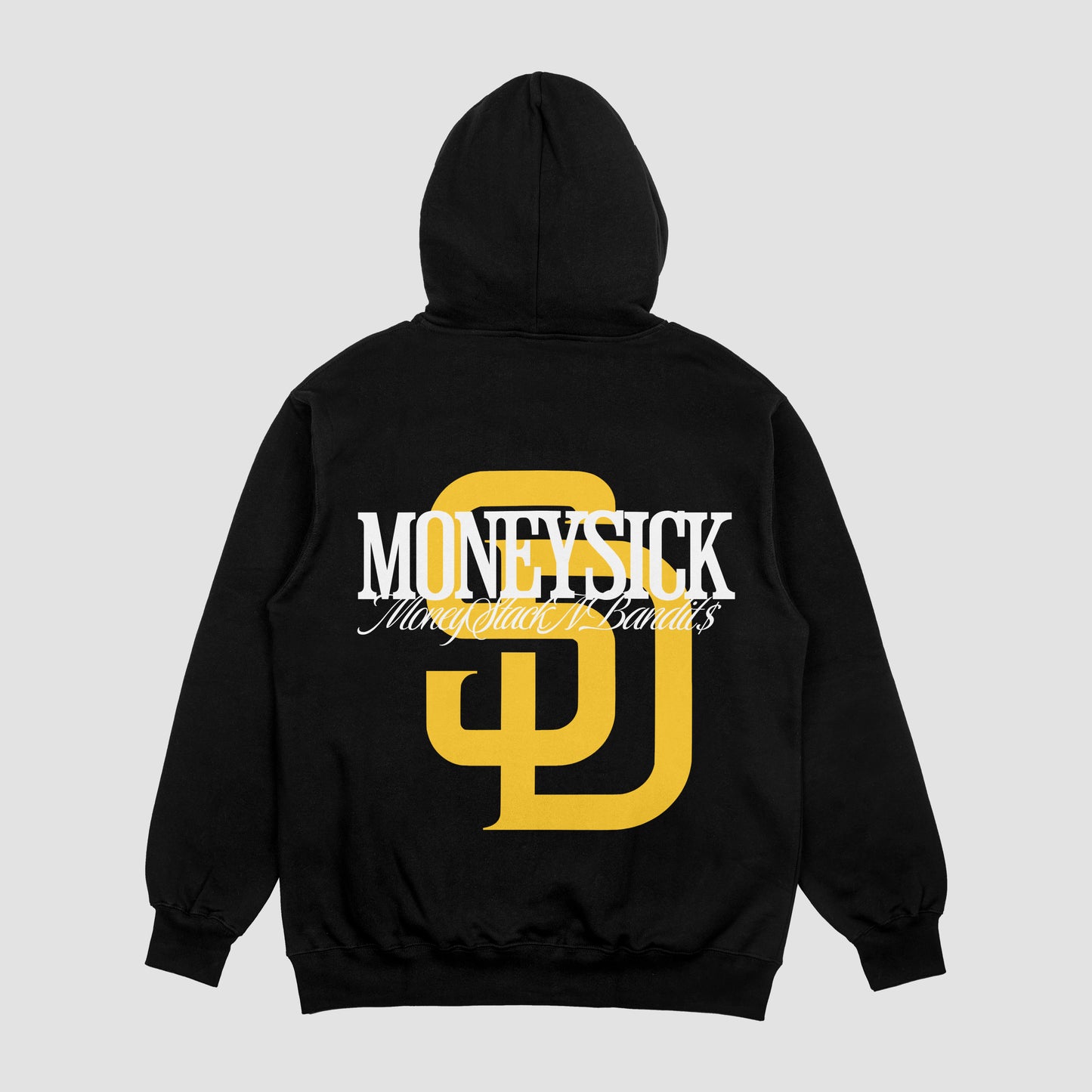 MONEYSCK Heavyweight Hoodie Black - White/Gold